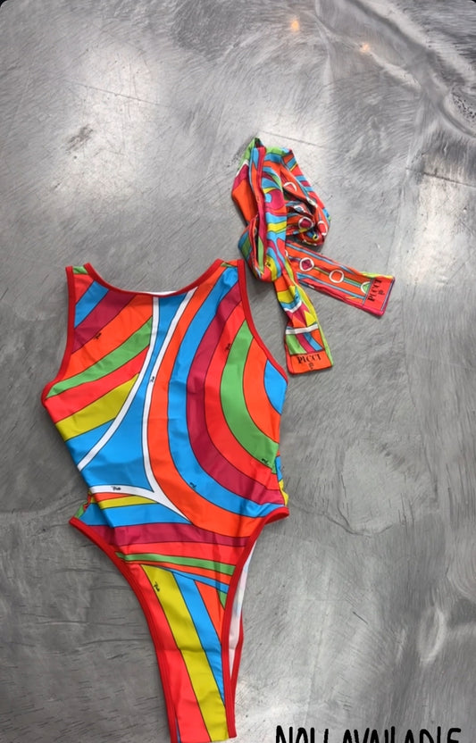 Pucci Swimsuit with headscarf